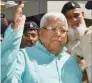  ?? — PTI ?? Former Bihar CM Lalu Prasad Yadav leaves the special CBI court in Ranchi on Monday.