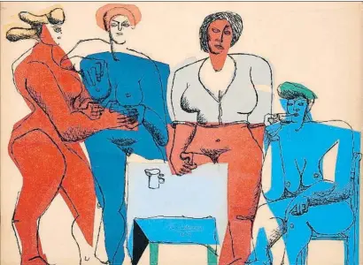  ?? GALERÍA MARC DOMÈNECH ?? Quatre femmes autour d’une table (1950), de Le Corbusier