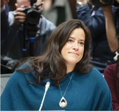  ?? ADRIAN WYLD / THE CANADIAN PRESS ?? Jody Wilson-Raybould waits to testify to the House of Commons justice committee in Ottawa on Wednesday.