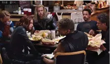  ?? Marvel Studios ?? The shawarma scene at the end of ‘The Avengers’