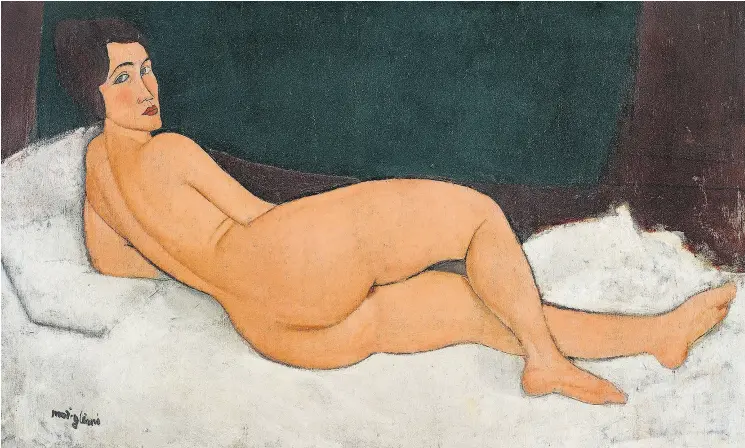  ?? SOTHEBY’S ?? Irish horse breeder John Magnier bought this nude by Amedeo Modigliani for US$26.9 million in 2003 and expects to sell it for US$150 million.