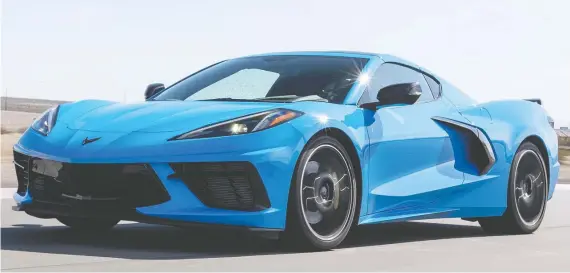  ?? CHEVROLET ?? On the track, the mid-engined 2020 Chevrolet Corvette C8 feels like a completely different, ruthlessly efficient animal from it’s front-engined predecesso­r, the C7.