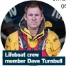  ?? ?? Lifeboat crew member Dave Turnbull