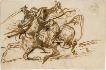  ??  ?? Eugène Delacroix: The Giaour on Horseback, 1824–1826