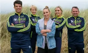  ??  ?? Anna with her co-stars in RTE’s popular show, Ireland’s Fittest Family