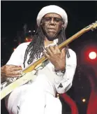  ?? ?? ▲ Nile Rodgers set the world alight with Good Times; Hipgnosis could not quite repeat the feat