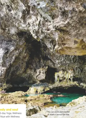  ??  ?? You can swim and snorkel in Avaiki Cave at low tide.