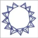  ?? ELIZABETE LUDVIKS ?? Triangles bracelet, 3D printed nylon with sterling clasp, by Elizabete Ludviks, Studio 12.