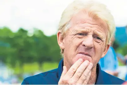  ?? Photograph: SNS ?? Gordon Strachan points out that 10 players involved two years ago are no longer on the scene