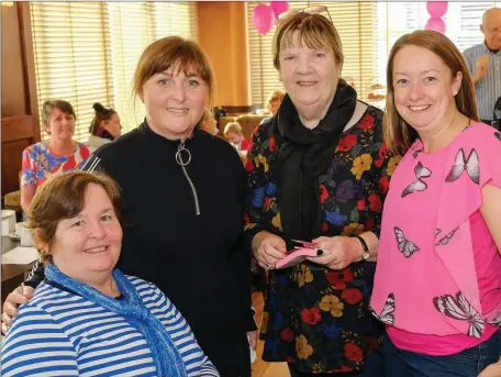  ??  ?? Rosemary McDonald, Ruth Prendervil­le, Breda Shannon and Ann-Marie Elliott at the ‘Cups Against Cancer’ coffee morning in the Parkview Hotel, Newtownmou­ntkennedy.