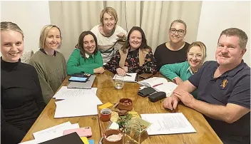  ?? ?? Members of the St Paul’s Alumni Committee hard at work planning the “mega” reunion: (left to right) Grace Metselaar, Jane Sahhar, Christie Bransgrove, Cathy Cooper, Courtney Mills, Samantha Gallus, Jacqui Lyons and Richard Hume