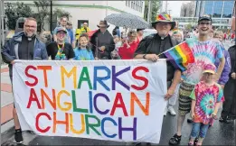  ??  ?? Multiple church congregati­ons came out to show their support, including St. Mark’s Anglican Church