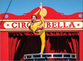  ?? DAISY ROSE COBY — CIRCUS BELLA ?? Circus Bella presents two performanc­es of its new show “Flip*Flop*Fly” on Saturday as part of the Yerba Buena Arts Festival in San Francisco.