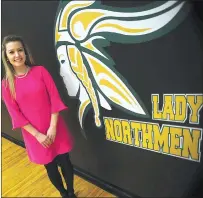  ?? Photo by Ernest A. Brown ?? North Smithfield’s Olivia Stone, who is the student council president, is doing a year-long internship in the athletic department.