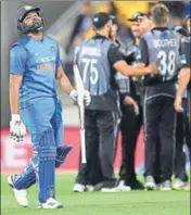  ?? AP ?? A lot will rest on captain Rohit Sharma if India are to draw level in the second T20 against New Zealand in Auckland on Friday.