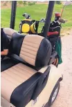  ?? MARK SMITH/JOURNAL ?? Black Mesa Golf Club added a new fleet of carts, with leather seats, last week.