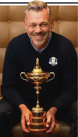  ?? GETTY IMAGES ?? Hold tight: captain Clarke starts his Ryder Cup campaign
