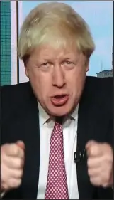  ??  ?? Speaking out: Boris Johnson yesterday