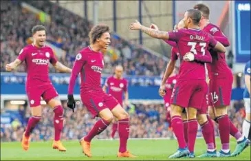  ?? REUTERS ?? Manchester City are currently 16 points ahead of the secondplac­ed Manchester United in Premier League points table.