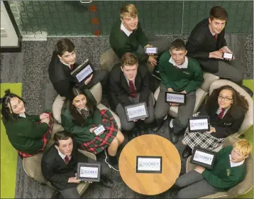  ??  ?? Students from Creagh College and Gorey Community School at the Hatch Lab.