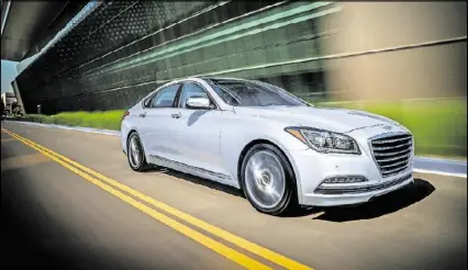  ?? GENESIS ?? The 2017 Genesis G80 handles well and is a smooth ride on the open road.