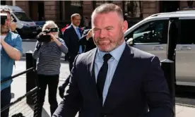  ?? Photograph: Anadolu Agency/Getty ?? Wayne Rooney arriving at the Royal Courts of Justice on Tuesday. Jamie Vardy said the record goalscorer was ‘talking nonsense’.