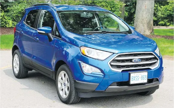  ?? PHOTOS: GRAEME FLETCHER/DRIVING ?? The Ford EcoSport crossover has been sold in other parts of the world for 15 years. The current model was launched overseas in 2012.