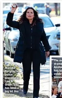  ?? ?? Mariska Hargitay’s police procedural, Law & Order SVU, has been a big hit this season