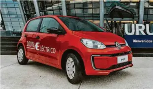  ?? Divulgação ?? Volkswagen e-up!, versão elétrica do compacto que será vendida no Uruguai