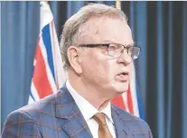  ?? DON CRAIG/B.C. GOVERNMENT FILES ?? “My personal inclinatio­n is to model it a bit on the digital superclust­er here in British Columbia,” said Bruce Ralston, B.C. energy minister of a plan to streamline and commercial­ize the province's clean technology.