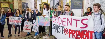  ??  ?? Rally: Anti-Prevent activists protest as part of a ‘three-day action’ in central London this month