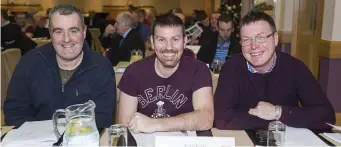  ??  ?? Bart Barrins, Gerry Healy and David Durkin (Castleconn­or) at the GAA Convention.