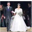  ?? FOTO: RTR ?? Prinzessin Eugenie und Jack Brooksbank als Ehepaar in Windsor.