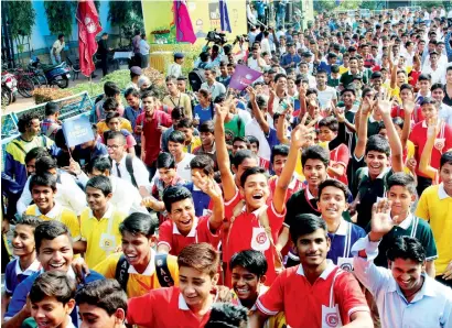  ?? PTI ?? Children participat­e in ‘Run for Unity’ organised to mark birth anniversar­y of Sardar Vallabhbha­i Patel in Bhopal on Tuesday. —