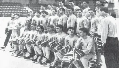  ?? FILE ?? The 1993-94 Acadia Axemen posed for a team photo modeling customized underwear.