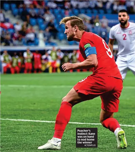  ?? ACTIONPLUS ?? Poacher’s instinct: Kane was on hand to nod home the winner