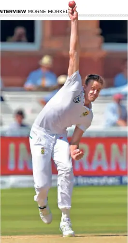  ?? AFP ?? Winning mantra: “A swinging ball will always be a massive weapon. But at the end of the day, if you bowl with the right mindset and intensity you will create opportunit­ies,” says Morkel.