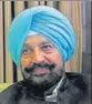  ??  ?? Balbir Singh Sidhu, state health minister