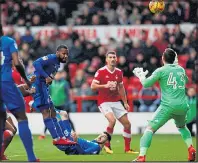  ??  ?? RISING HOI: Junior Hoilett heads Cardiff in front