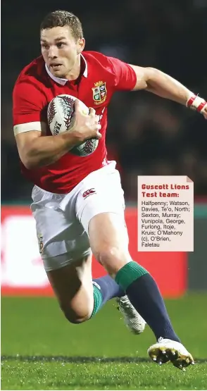  ??  ?? Will start: George North has no real challenger at present