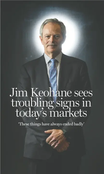  ?? PETER J. THOMPSON / NATIONAL POST ?? Jim Keohane, director of AIMCO, says the common themes in market crises have included “excessive speculatio­n in housing, stocks and commoditie­s, driven by cheap interest rates.”