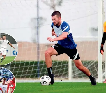  ?? PHOTOSPORT/GETTY IMAGES ?? Tim Payne, above, has the inside running for the right back spot in the All Whites. Joe Bell, inset top, is a likely starter in midfield while Kosta Barbarouse­s, inset bottom, is a contender to play up front.