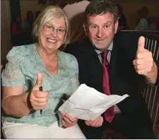  ??  ?? First time Councillor Frank Roche(Non Party) with Ellen Lynch