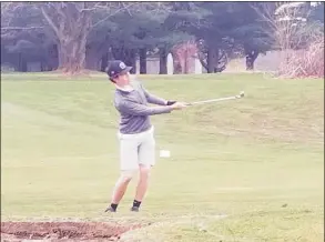  ?? Joe Morelli / Hearst Connecticu­t Media ?? Amity senior Brett Chodos fired a 35 at Madison CC in Amity’s 166-168 loss to Hand.