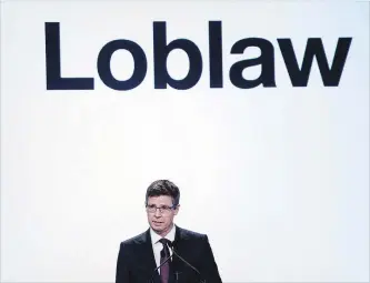  ?? NATHAN DENETTE THE CANADIAN PRESS ?? Galen G. Weston, CEO, chairman and president of Loblaw Companies Limited, says cost pressures are forcing retail price increases in the company’s stores. The company predicts further increases are likely.