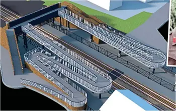  ??  ?? Controvers­ial: The proposals for the 450ft network of ramps on the crossing