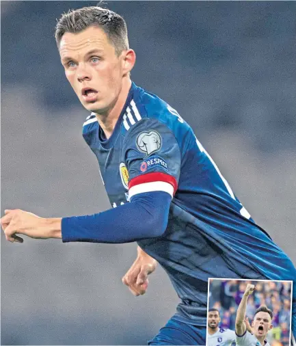  ?? ?? Lawrence Shankland in action for Scotland against Israel.