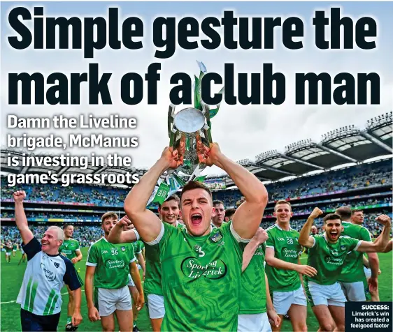  ??  ?? SUCCESS: Limerick’s win has created a feelgood factor