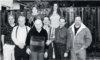  ?? COLLINS FAMILY PHOTO ?? This family photo shows Alice Collins Plebuch’s father, James (Jim) Collins, with his seven children. SECOND ROW: Jim Collins, John Collins, Bill Collins, Brian Collins and Ed Collins.
THIRD ROW: Alice Collins Plebuch and her sister, Gerry Collins...