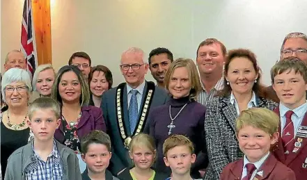  ?? PHOTO: JONATHAN LEASK ?? The smiling faces of new New Zealand citizens after a Waimakarir­ir Citizenshi­p ceremony last year.